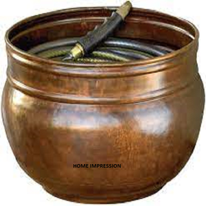 Nuevo recipiente y cuenco para manguera de Metal con acabado antiguo, recipiente y cuenco para manguera de diseño moderno, centro de mesa decorativo de Metal para uso doméstico y de Hotel - Product Image 2