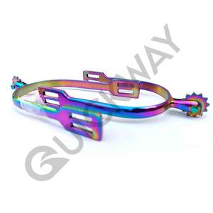 Espuelas de caballo occidental de acero pulido personalizadas al por mayor, todos los diseños y colores disponibles para la venta en Pakistán - Product Image 6