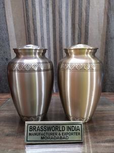 <b>LARGE</b> SIZE BRASS Cremation <b>Urn</b> / Funeral <b>Urn</b> American Style Adult Funeral Supplies by Brassworld India - Product Image 4