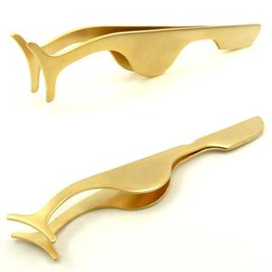 Pinzas para pestañas doradas, 12 cm - Product Image 4