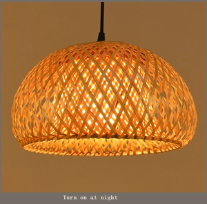 Abat-jour en bambou tissé à la main, style vietnamien traditionnel, nouveau Design, art déco en osier, 1 pièce - Product Image 6