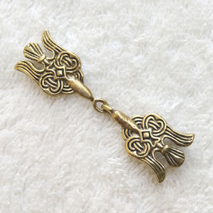 Petites boucles d'oreilles en Bronze pour femmes, 2 pièces, paire de crochets pour jambes, ramen amulette Fleur de Lys, broche d'huile - Product Image 1