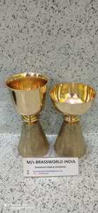 Fournitures d'église de calice entièrement gravée en laiton cuivworld inde - Product Image 6