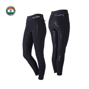 Tout dernier pantalon d'équitation taille haute avec patch au genou en silicone confortable Vêtements équestres de haute couture pour produits équestres pour chevaux - Product Image 1