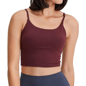 2021 Logo personnalisé femmes XS Crop débardeur en gros à la mode été décontracté Sexy Sport vêtements d'entraînement dame couleur unie haut - Product Image 2