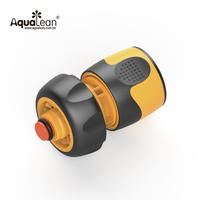 Conector de manguera de jardín exterior de plástico ABS de 18mm de acoplamiento rápido Aqualean con tope