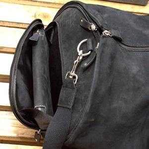Borsoni in Pelle Nuevo Bolso de cuero de fin de semana de gran tamaño personalizado MOQ bajo Deporte y moda Gimnasio Bolsa de lona - Product Image 6