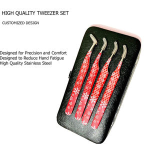 Kit de pince à épiler à cils personnalisé, ensemble de pinces à cils, de haute qualité, couleur rose, OEM, 1 pièce - Product Image 3