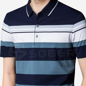 Polos pour hommes en coton teint en fil, manches courtes, été, 100% coton, polos de marque pour hommes - Product Image 3