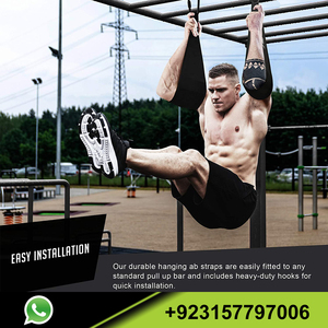 Heavy Duty Neoprene Nylon Arm Straps Premium Hanging Ab Straps for Pullup <b>Bar</b> Customizable Logo Fitness Belt for Core Workouts - Product Image 6