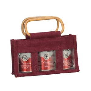 ถุงปอกระเจาสำหรับใส่ไวน์ทำจากผ้าลินิน,ถุงปอกระเจาเล็กสำหรับใส่ไวน์หน้าต่างทำจาก Pvc ห่อของขวัญเบียร์ - Product Image 1