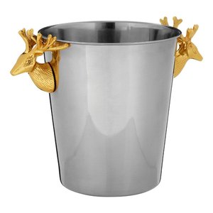 Juego de 2 Cubiteras para Botellas de Champán Chapadas en Oro, Enfriador de Vino Grande con Logotipo Personalizado, Utensilios de Bar, Enfriador de Vino - Product Image 4