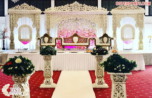 De estilo Bollywood Sangeet etapa evento Decoración elegante Sangeet noche ceremonia etapa de decoración de Bollywood Mehndi Sangeet etapa de configuración - Product Image 2