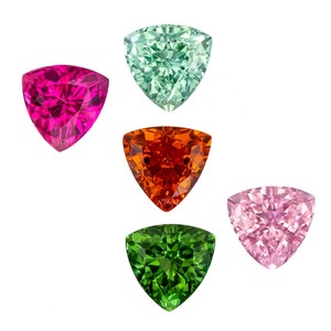 Pierre précieuse multi-tourmaline naturelle taillée en billion de 11mm pierre à facettes de haute qualité avec certificat IGI vente en gros - Product Image 1