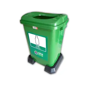 Yüksek kaliteli geri dönüşüm çöp kutusu plastik çöp kutusu 50L kapalı kullanım geri dönüşüm sıfır çöp kutusu fabrika fiyat ve toptan için