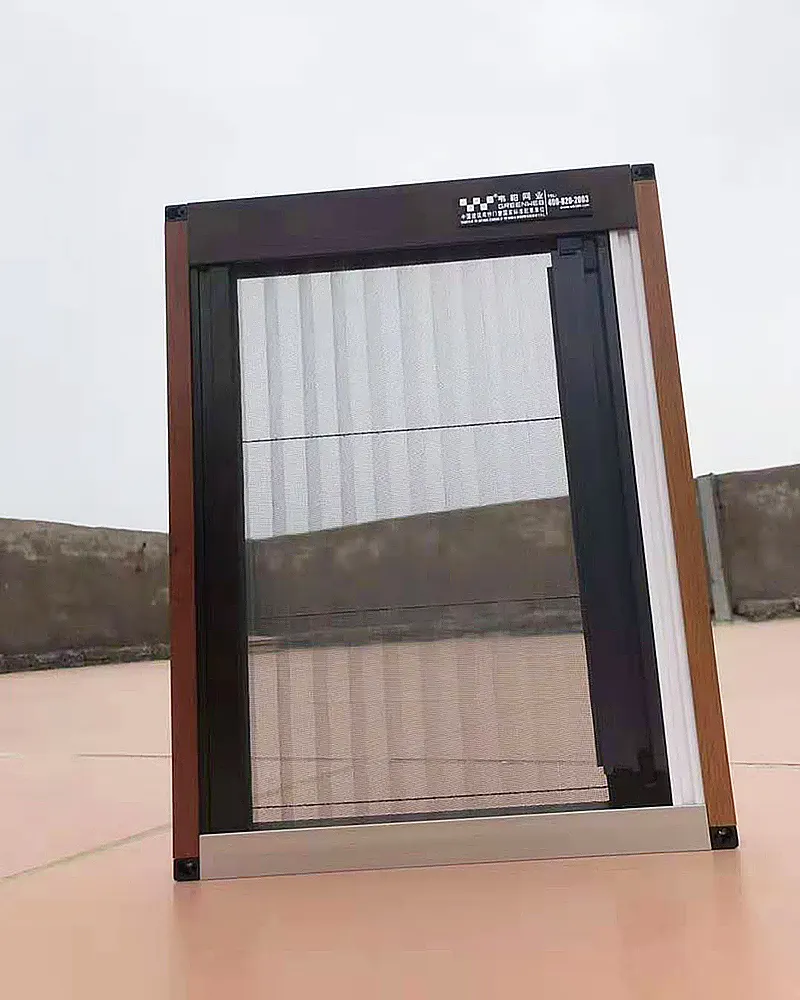 aluminium frame bi folding mosquito screen door with porch