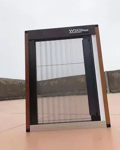 铝框架bi折叠防蚊纱窗门玄关