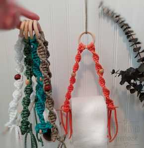 Porte-papier hygiénique en macramé fait à la main, vente en gros - Product Image 2
