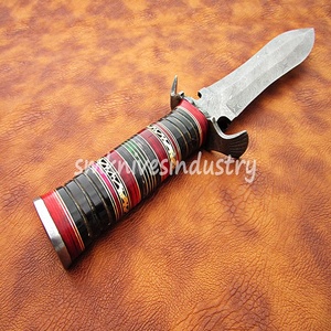 Amazing Work Of Art Custom <b>Hand</b> Made Damascus Hunting Knife with Leather sheath (smk1385) - Product Image 6