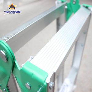 VIETLADDERS NKY-5C Industrial Aluminum Foldable Step Ladder Dual I/A Shape Smart Design Safe <b>Hinges</b> 150kg Load Capacity Hotel - Product Image 2