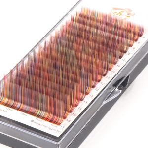 Corée fait à la main brun extensions de cils individuels 0.15mm mince BC Curl fournitures de gros avec boîte d'emballage - Product Image 6