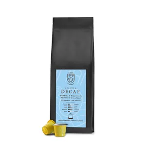 Decaf cápsulas de nepresso compatíveis, alta qualidade, 25 peças, saco de café, completo e aromático, de tempero leve