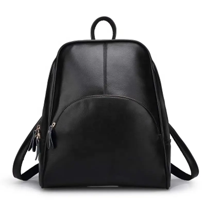 Backpack Female 2019 Women Leather Soft Back Pack With Bear Casual Preppy Style Backpacks Black School Bags For Teenagers Girls