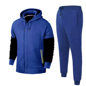 Survêtement de sport pour hommes, en coton polaire GSM, de styliste, avec logo réfléchissant, pour la course et le jogging, pour adultes, 260 — 280-300-320, 340 - Product Image 3