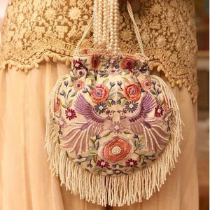 Bolso Potli de seda de diseñador 2021 con elegante bordado Zardozhi hermoso para fiesta y boda - Product Image 1