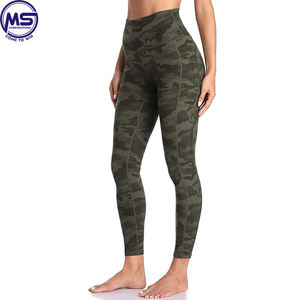 Custom High Waist Gym Wear 90% <b>Nylon</b> 10% Spandex Seamless Yoga <b>Leggings</b> Custom Printed Fitness <b>Leggings</b> - Product Image 6