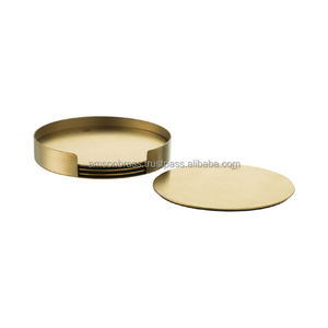 Sous-verres et tapis en laiton martelé de luxe, utilisés en cuisine, sous-verres de sécurité pour boissons, sous-verres en métal de haute qualité - Product Image 5