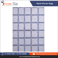 Exceptional Quality Hand Woven Wool & Cotton Rugs/Carpets Modern Abstract Design Anti-Slip Backing All-Season Use Bulk Seller