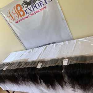 Paquetes de cabello humano recto 13x6 De gran venta Frontal de encaje HD fino, Frontal de encaje suizo de cabello humano brasileño virgen para mujeres negras - Product Image 4