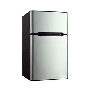 93ลิตรราคาถูก R600a ประตูคู่ละลายน้ำแข็งประเภทตู้เย็นขนาดเล็ก