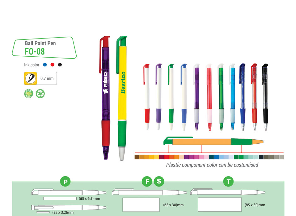 Low Viscosity Ink Offset Printing Multi-colors Ballpoint Pen Gel Pens Silk Screen Printing OEM & Promotional Logo Pens