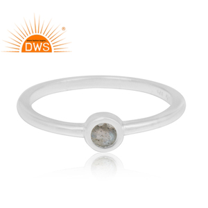 Bague en argent sterling 92.5 Labradorite Gemstone faite à la main Fabricant de bijoux Collection classique - Product Image 2