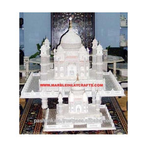 Magnifique modèle de la Tâj Mahal en marbre blanc carré de Sangemarmar - Product Image 1