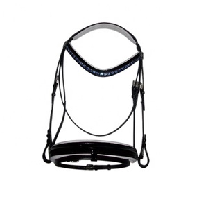 Brida para Caballo de Cuero Patentado con Color y Logotipo Personalizables -Cob- Tamaños Completos para Uso Ecuestre - Product Image 1
