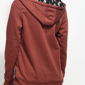 Sweats à capuche personnalisés de haute qualité pour femmes avec bloc de couleurs/Tech Fleece Mauve Partial Zip Hoodies - Product Image 4