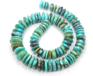 ลูกปัดหินอะริโซน่าสีเทอร์ควอยซ์ธรรมชาติรูปทรงเรียบขนาดประมาณ8นิ้วสำหรับทำเครื่องประดับ11X15MM - Product Image 5