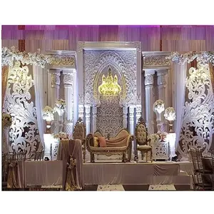 Top Reception Ceremony FRP Stage Decor Grand Wedding Roman Theme Backstage Stage Buy White Engagement Fiber Stage Decoration
