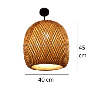 High Quality Vietnam Handwoven Natural Asian <b>Bamboo</b> Pendant <b>Light</b> Rustic Japanese European Hanging Rattan Lamp <b>Shade</b> Housing - Product Image 6