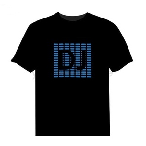 Camiseta LED con luz intermitente para <span class=keywords><strong>hombre</strong></span>, camiseta unisex con sonido activado, para fiesta, discoteca, DJ y EL Rock - Product Image 1