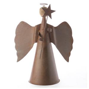 Décoration de sapin de Noël en métal forgé, forme unique, ange fait main - Product Image 1