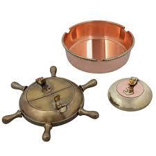 Premium quality Fine finished handicrafts multicolor different designer brass ashtray at lowest price - Product Image 2