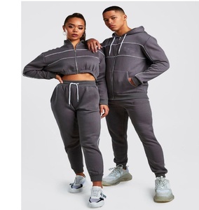 Hot sale women's <b>long</b> sleeve elastic hem <b>matching</b> stripped two piece pant set - Product Image 4