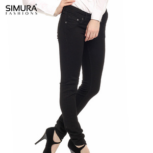 SIMURA Women's Skinny Jeans Mid Waist Full Length <b>Denim</b> Casual <b>Stretch</b> Pants Autumn Style - Product Image 1