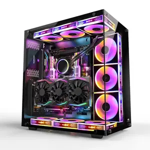 JNP ARGB High Airflow Mid Tower MATX gaming Case computer pc case for gabinete gamer