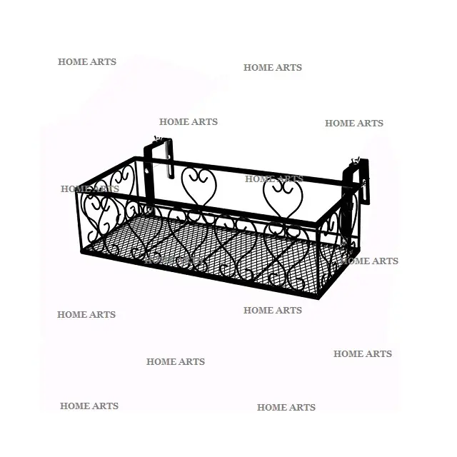 철 난간 화분 교수형 랙 단철 식물 교수형 홀더 발코니 난간 선반 화분 스탠드