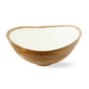Ensemble de trois saladiers en bois forme ronde bol à soupe design fait à la main classique élégant fantaisie nouveau saladier en bois - Product Image 6